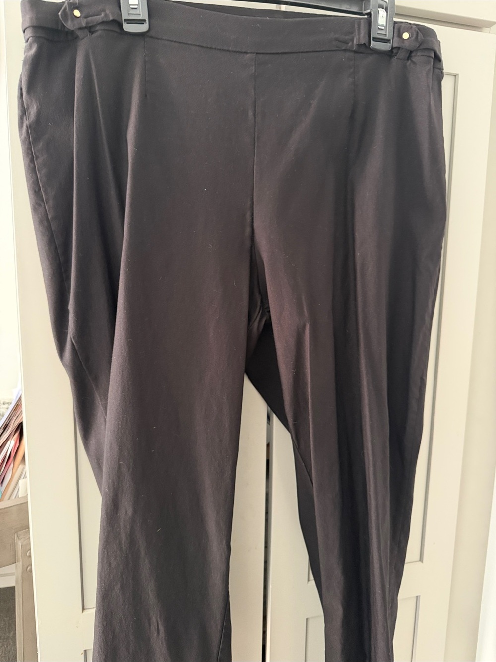 Black Straight-Leg Women's Pants